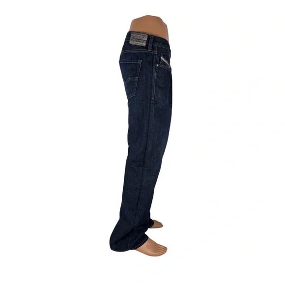 DIESEL Mens 38 X 32 Jeans Larkee Wash 0RUS7 Blue Regular Straight 100% Cotton